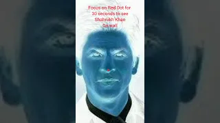 Focus on Red Dot for 30 seconds then see Shahrukh Khan on wall Optical Illusion #shorts #trending