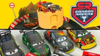 DISNEY PIXAR CARS CARBON RACERS RACETRACK PLAYSET WORLD GRAND PRIX STORY SET