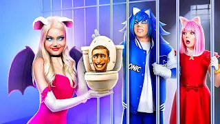 Skibidi Toilet is vermist! Super Sonic the Hedgehog in het Echte Leven! Amy Rose vs Eggman en Rouge!