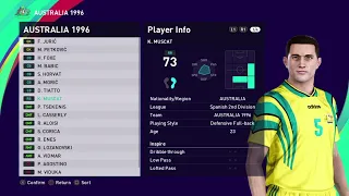 AUSTRALIA 1996  - ATLANTA 1996 OLYMPIC GAMES - GROUP B - PES 2021 PS4