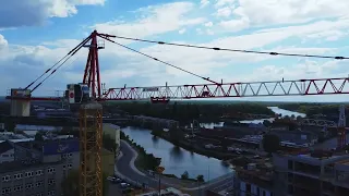 Szczecin centrum construction cranes