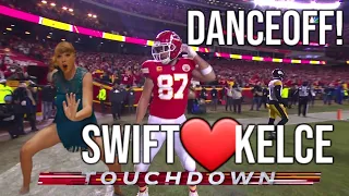 Taylor Swift Travis Kelce Side By Side Dance Off To Shake It Off!