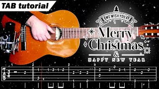 【 EASY 】 We Wish You a Merry Christmas (Christmas Carol) — Fingerstyle Guitar Tutorial + TAB