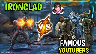 They are OP 💀 | Ironclad vs Famous YouTubers | Ezio and Elsa - Shadow Fight Arena