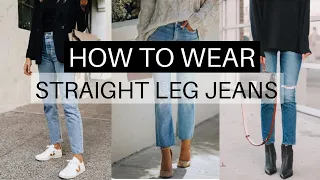 How To Style Straight Leg Jeans for Fall | 6 Outfit Ideas for Women Over 40