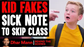 Kid FAKES SICK NOTE to Skip Class (Behind The Scenes) | Dhar Mann Studios