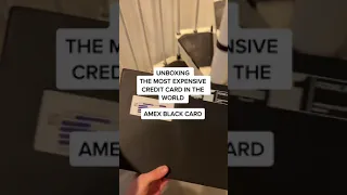 UNBOXING THE AMEX CENTURION BLACK CARD #Shorts