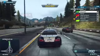 BMW M3 GTR vs Bugatti Veyron Vitesse: Need for Speed Most Wanted Online Race