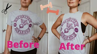 DIY MUSCLE TEE FROM A TSHIRT/ HOW TO MAKE A MUSCLE TO FROM A TSHRT