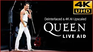 Live Aid- Queen 1985 4K & HQ Sound  퀸 - 라이브 에이드 보헤미안 랩소디 실제공연