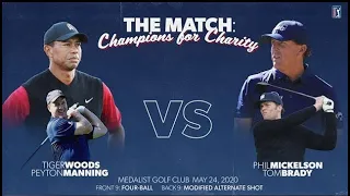 The Match: Champions For Charity | Tiger Woods & Peyton Manning vs Phil MIckelson & Tom Brady