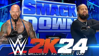 WWE 2K24 Luke Gallows vs  Jimmy Uso: Smackdown, March 31, 2024