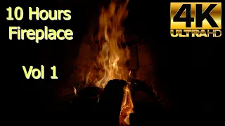 Fireplace 10 hours 4K VOL 1 - Birchwood Crackling Fireplace from Fireplace For Your Home 4K Ultra HD