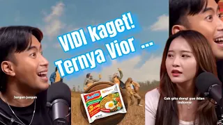 Penampilan Vidi dan Vior di iklan Indomie