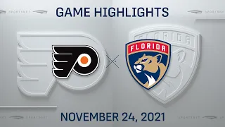 NHL Highlights | Flyers vs. Panthers - Nov. 24, 2021