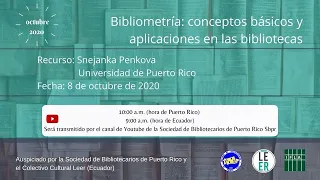 Bibliometría: conceptos básicos y aplicaciones en las bibliotecas