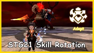 Dragon Nest SEA - Adept STG21 Game Play Rotation (Before Lv99 Update)