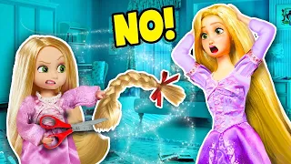 RAPUNZEL GETS A HAIRCUT AND LOSES HER POWERS! 😱 SHE’S SAD 😢