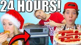 ONLY eating AIR FRIED FOODS for 24 HOURS challenge! 🌱 Air fryer recipe hacks! Vlogmas