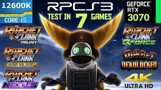 RPCS3 Emulator Test in 7 Ratchet & Clank Games 4K | i5 12600K + RTX 3070