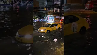 Bangkok flooding. Same spot 12 hours later 22/7/23 #bangkok #thailand #thai #flooding #flood #bkk