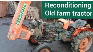 Reconditioning old farm tractor Kubota L2201