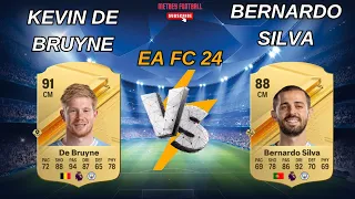 🔥EA FC 24 INSANE COMPARISON 🔥KEVIN DE BRUYNE 🆚 BERNARDO SILVA / WHO WILL WIN? #shorts