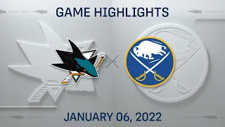 NHL Highlights | Sharks vs. Sabres - Jan. 6, 2022