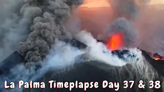 La Palma Volcano 24  Hour TIMELAPSE Day 37 & 38 🌋🌋🌋