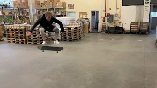 My flips are better on rubber grip tape, practicing switch flips
