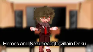 Heroes and Nezu react to villain Deku!