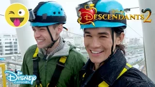 Descendants 2 | Thomas Doherty & Booboo Stewart - Ride Challenge🎢 #3 | Official Disney Channel UK