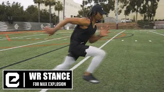 Proper WIDE RECEIVER stance to EXPLODE off the line of scrimmage | Darren Carrington