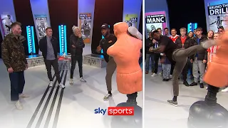 'Boom! It wrapped around his head!' | UFC's Leon Edwards recreates head kick KO in Soccer AM studio!