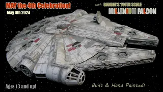 Bandai's 144th Scale MILLENIUM FALCON Star Wars Model Kit - Built & Hand Painted!