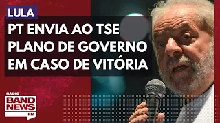 PT envia plano de governo de Lula ao TSE em caso de vitória