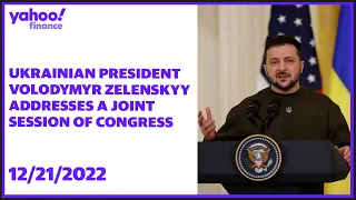 Ukrainian President Volodymyr Zelenskyy addresses a joint session of Congress