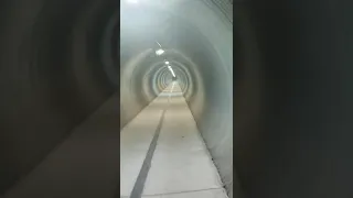 Creepy underground tunnel in Whittier,  Alaska.