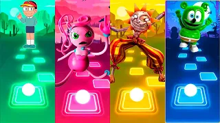 Bendy land vs Siren Head vs Cartoon Cat vs Huggy Wuggy | Tiles Hop EDM Rush