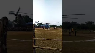 Indian Air Force Mi-17 helicpoter srartup and takeoff