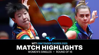 Sun Yingsha vs Bruna Takahashi | WS R16 | WTT Contender Zagreb 2023