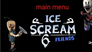 ice scream 6 freinds fanmade main menu