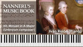 Nannerl's Music Book: XII.  Minuet in A Major │ Piano Tutorial