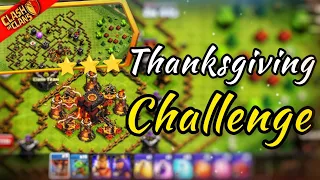 Get 3 star - The ThanksGiving Challenge (Easily) | Clash of Clans!