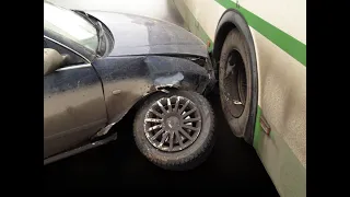 Восстановление Audi A6 после сильной аварии с автобусом