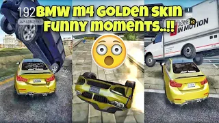 BMW m4 golden skin😍Funny moments😂Extreme car driving simulator🔥