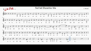 Sul bel Danubio blu - Flauto dolce - Note - Spartito - Instrumental - Karaoke - Musica