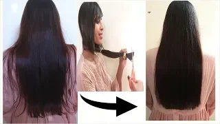 How to Cut STRAIGHT Hairs at HOME | Easy way to TRIM Hairs in 2 Minutes