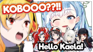 Kaela panics when Kobo suddenly brings Sora, Fubuki, Subaru and Bae to her room !!!