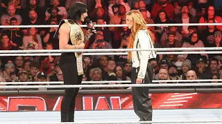 Becky Lynch confronta a Rhea Ripley - WWE RAW 15 de Enero 2024 Español